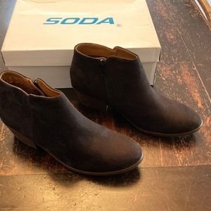 Brand New Never Been Worn Black Soda Booties!